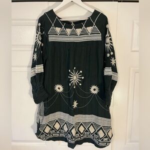 Vintage Free People Embroidered Dress